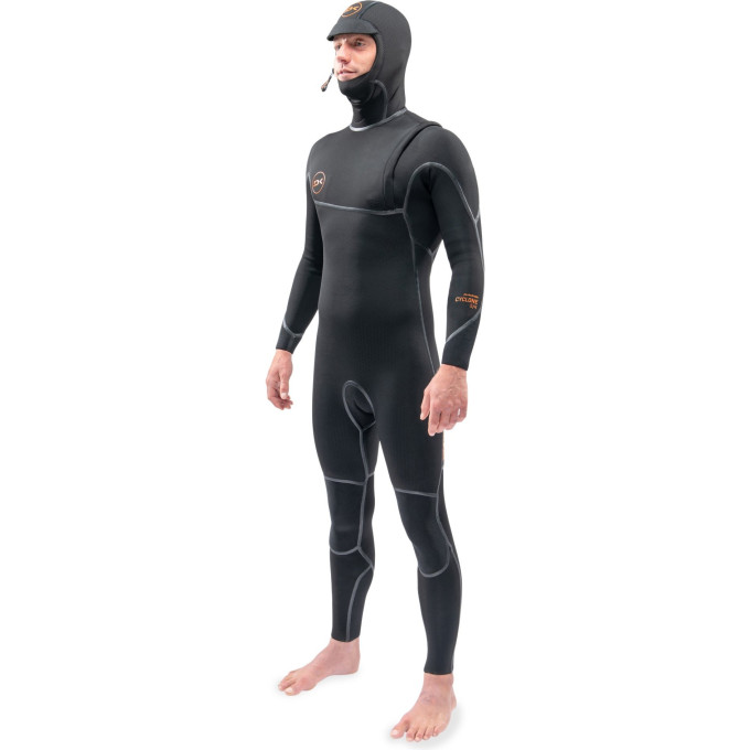 Гидрокостюм DAKINE MEN'S CYCLONE ZIP FREE HOODED 4/3mm Black Размер L DK21M43HC (0604565432070)
