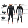 Гидрокостюм DAKINE MEN'S MISSION CHEST ZIP FULL SUIT 4/3mm Black Размер L DK21M43MZ (0604565433732)