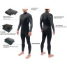 Гидрокостюм DAKINE MEN'S QUANTUM CHEST ZIP FULL SUIT 3/2mm Black/Grey Размер XL DK21M32QZ (0604565435002)