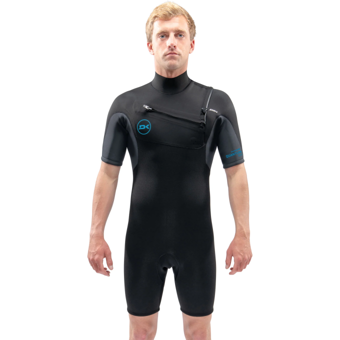 Гидрокостюм DAKINE MEN'S QUANTUM CHEST ZIP SHORTY 2/2mm F\L Black/Grey, размер M DK22M22QSZFL (0604565594112)