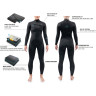 Гидрокостюм женский DAKINE WOMEN'S MISSION CHEST ZIP FULL SUIT 3/2mm Black Размер 14 DK21W32MZ (0604565436597)