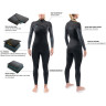 Гидрокостюм женский DAKINE WOMEN'S QUANTUM CHEST ZIP FULL SUIT 3/2mm Black/Grey Размер 14 DK21W32QZ (0604565437310)