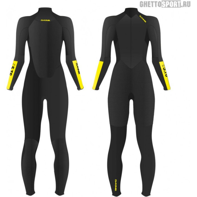 Гидрокостюм женский DAKINE WOMEN'S RTS BACK ZIP FULL SUIT 3/2mm Black/Orange Размер 14 DK21W32RTS (0604565437679)